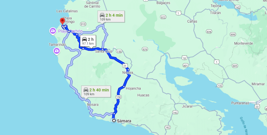 Playa Samara to/from Playa Conchal