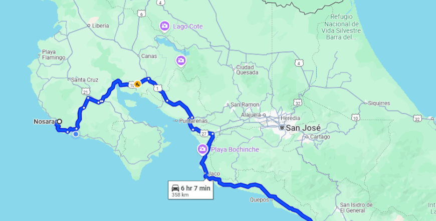 Nosara To/From Punta Uvita