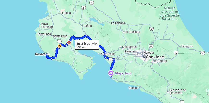 Nosara To/From Jaco