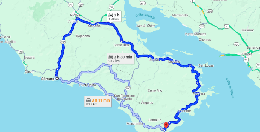 Playa Samara To/From Montezuma