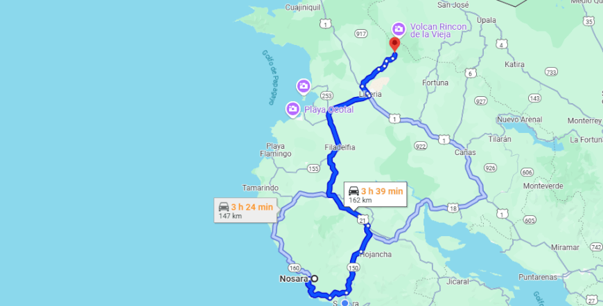 Nosara To/From Rincón de la Vieja