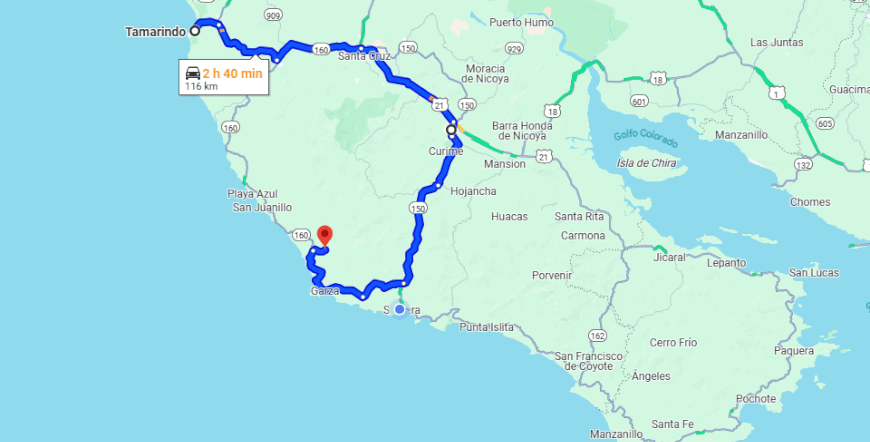 Nosara To/From Tamarindo