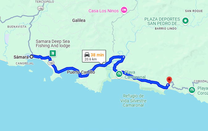 Playa Samara To/From Punta Islita