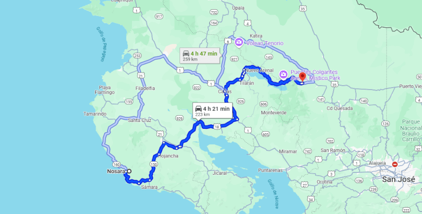 Nosara To/From Fortuna