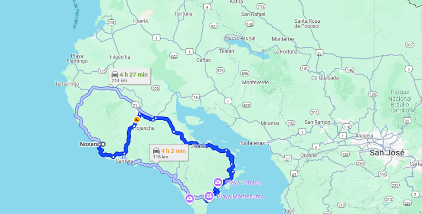 Nosara To/From Montezuma