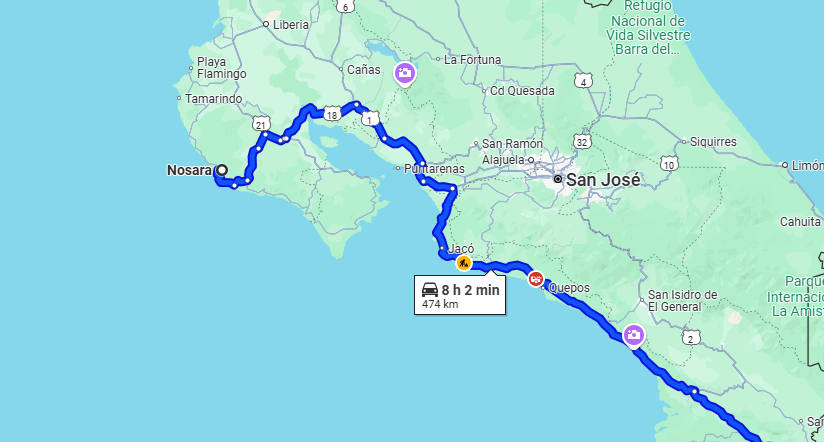 Nosara To/From Golfito