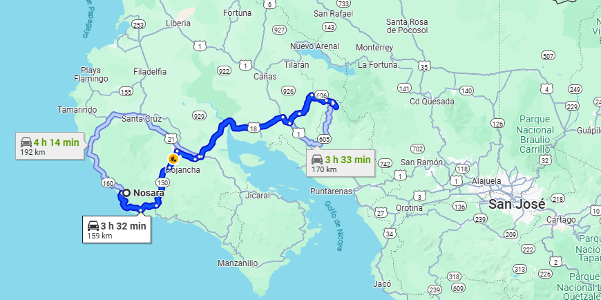 Nosara To/From Monteverde